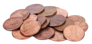A pile of pennies