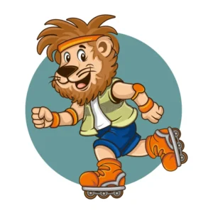 Skating Lion