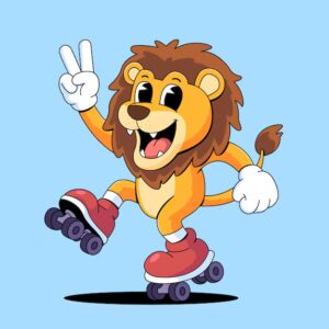 Skating Lion